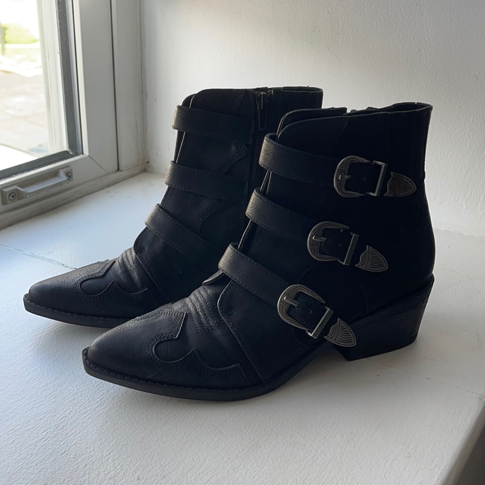 Indigo Road Buckled Western Bootie